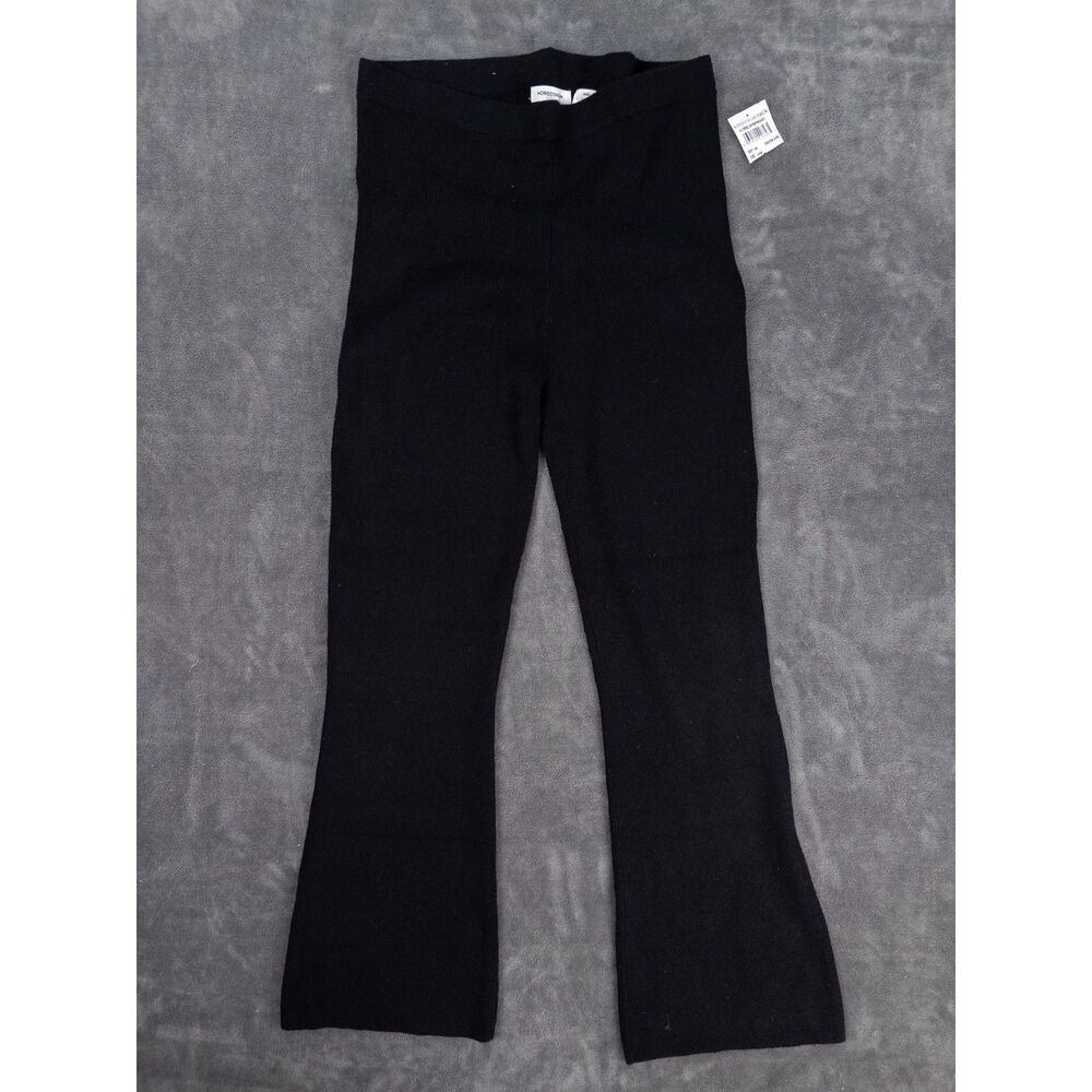 Nordstrom Knit Sweater Flare Pants Black Women’s Size Large Lenzing ECOVERO NWT